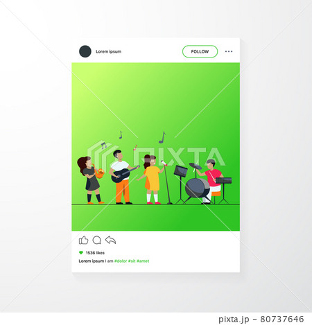 Cute young musicians at school music festival Cute young musicians at school music festival 80737646