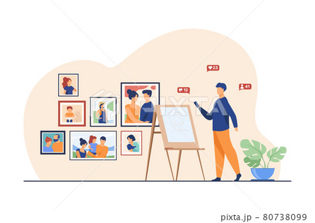 Artist working in his studio Artist working in his studio 80738099