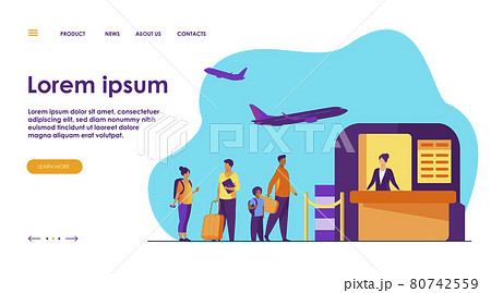 Airport queue vector illustration 80742559