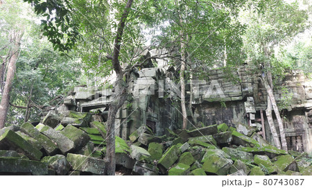 美しい自然に包まれたカンボジアの伝統的建築物のプレアヴィヒア寺院 美しい自然に包まれたカンボジアの伝統的建築物のプレアヴィヒア寺院 80743087