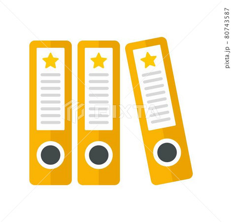 Business office folders icon flat isolated vector 80743587