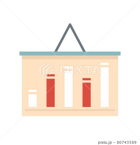 Graph money banner icon flat isolated vector Graph money banner icon flat isolated vector 80743589