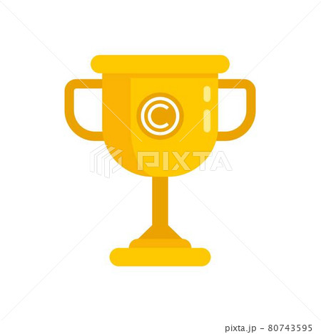 Marketing gold cup icon flat isolated vector Marketing gold cup icon flat isolated vector 80743595