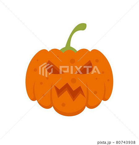 Face pumpkin icon flat isolated vector 80743938