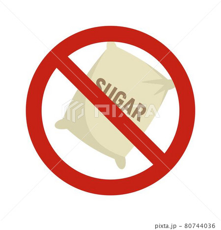 No sugar sack icon flat isolated vector No sugar sack icon flat isolated vector 80744036