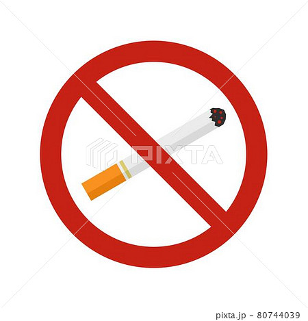 No smoking icon flat isolated vector No smoking icon flat isolated vector 80744039