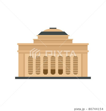 Academy building icon flat isolated vector Academy building icon flat isolated vector 80744154