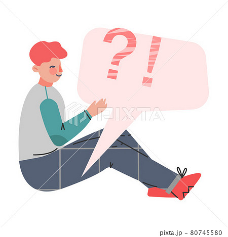 Man Spreading Untruth Information, Fake News, Disinformation Cartoon Vector Illustration 80745580