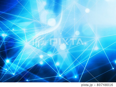 青い光が渦巻く抽象的な背景のイラスト素材
