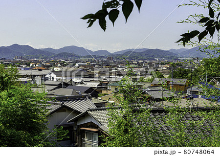 早島から茶屋町への街並み　岡山県都窪郡早島町 80748064