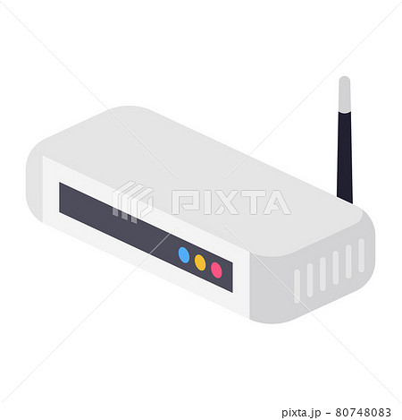 薄型ルーターのイラストのイラスト素材