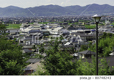 早島の街並み　岡山県都窪郡早島町 80748243