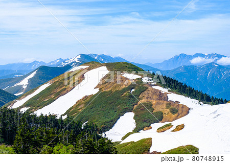 初夏の巻機山登山（井戸尾根コース）：前巻機山～巻機山の風景 80748915