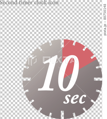 Simple 10 second timer clock icon Simple 10 second timer clock icon 80750148