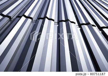 直線的な金属系サイディング（外壁） 80751187