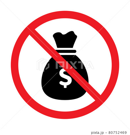 No money bag sign icon vector business and finance concept for graphic design, logo, web site, social media, mobile app, ui illustration 80752469