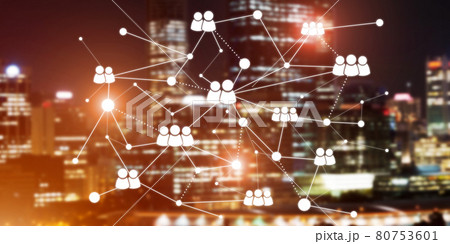 Modern wireless technologies as means of communucation and networking on dark background Modern wireless technologies as means of communucation and networking on dark background 80753601