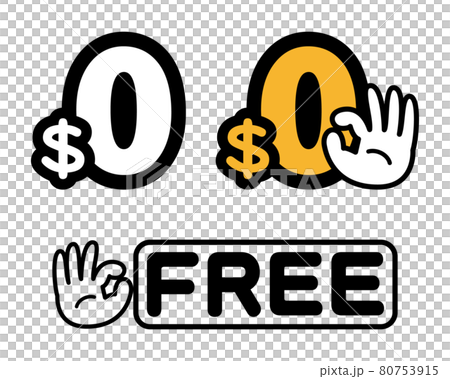 販売促進用POPアイコンセット　＄0　FREE 80753915