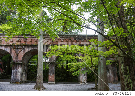 京都 新緑の季節の南禅寺 水路閣 京都 新緑の季節の南禅寺 水路閣 80756119