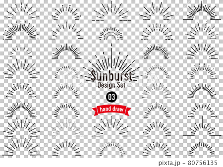 Sunburst Design Set（手描き） 80756135