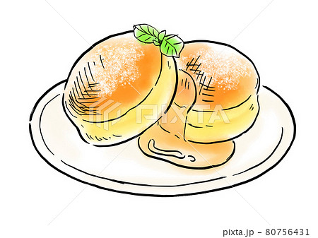 食べ物 イラスト パンケーキのイラスト素材