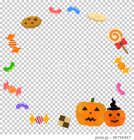 ハロウィン お菓子のフレーム ハロウィン お菓子のフレーム 80756467