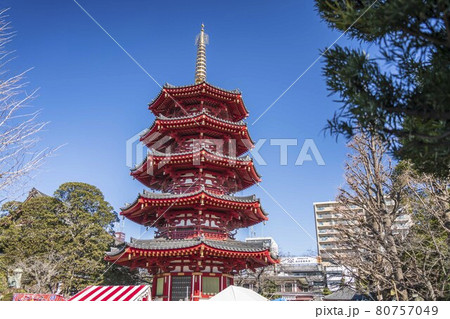 川崎大師　平間寺の八角五重塔【神奈川県・川崎市・川崎区】 80757049