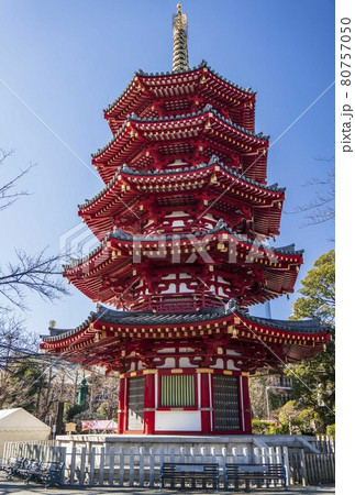 川崎大師　平間寺の八角五重塔【神奈川県・川崎市・川崎区】 80757050