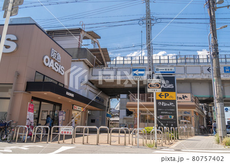 駅前風景　姫島駅 80757402