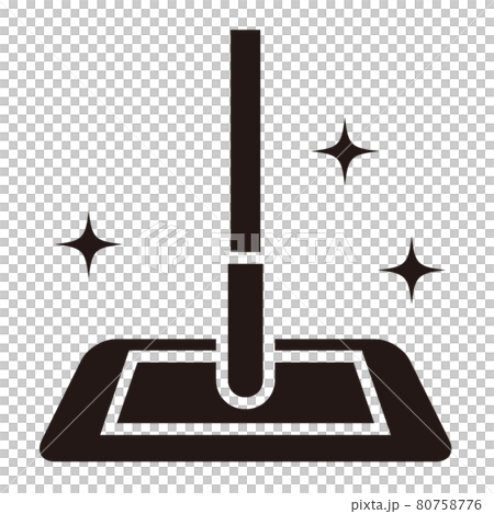 Flooring wiper simple icon / white background 80758776