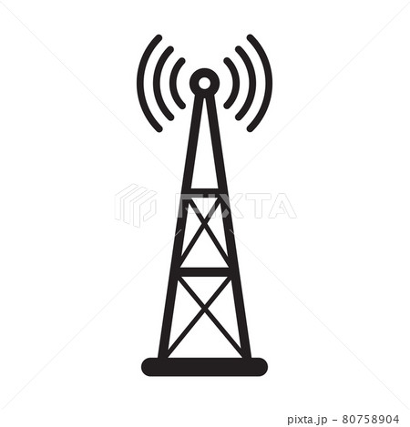 broadcast, transmitter antenna icon vector for your web design, logo, infographic, UI. illustration 80758904