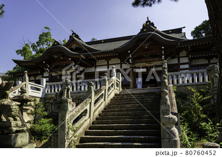 鶴崎神社　拝殿　岡山県都窪郡早島町 80760452