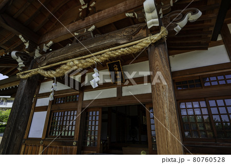 鶴崎神社　拝殿　八幡神社　岡山県都窪郡早島町 80760528
