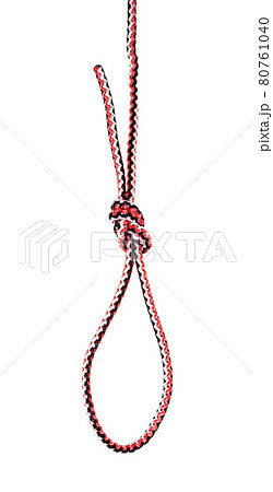 another side of Flemish loop knot tied on rope 80761040