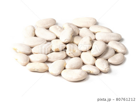 pile of lima beans closeup on white pile of lima beans closeup on white 80761212