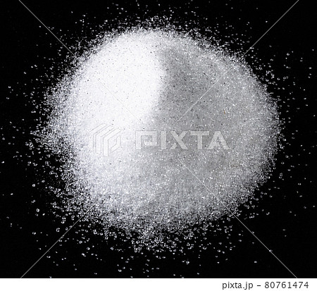 handful of crystalline erythritol on black handful of crystalline erythritol on black 80761474
