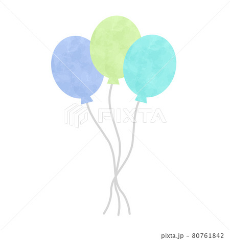 イラスト素材 水彩風 カラフルな風船のイラスト素材 イラスト素材 水彩風 カラフルな風船のイラスト素材