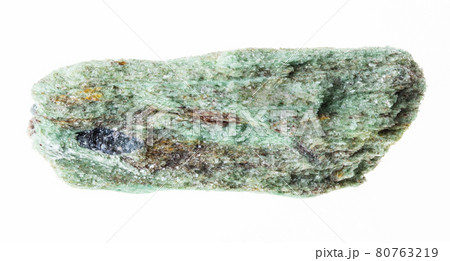 raw paragonite stone on white 80763219