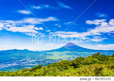 (静岡県)箱根スカイラインから望む富士山 (静岡県)箱根スカイラインから望む富士山 80765145