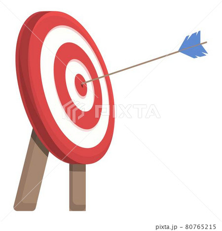 Bullseye Shot Icon Cartoon Vector Archery Targetのイラスト素材