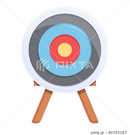 Archery Target Icon Cartoon Vector. Arrow Bullseyeのイラスト素材 [80765267 ...