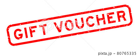 Grunge red gift voucher word square rubber seal stamp on white background Grunge red gift voucher word square rubber seal stamp on white background 80765335