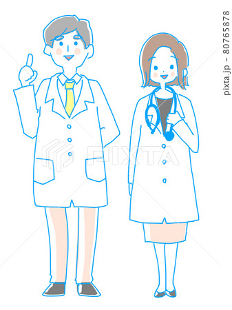 立っている男女の医師 立っている男女の医師 80765878