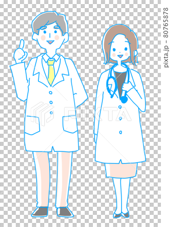 立っている男女の医師 立っている男女の医師 80765878