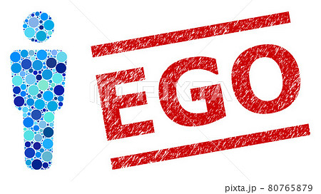 Scratched Ego Seal and Man Alone Mosaic of Round Dots Scratched Ego Seal and Man Alone Mosaic of Round Dots 80765879