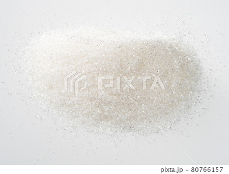 pile of white sugar from sugar beet on white pile of white sugar from sugar beet on white 80766157