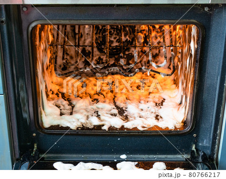 inner chamber of dirty oven covered by reagent 80766217