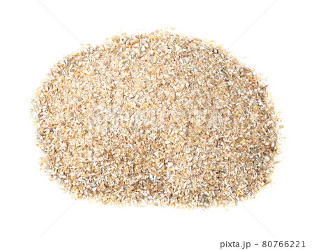 handful of rye bran closeup on white handful of rye bran closeup on white 80766221