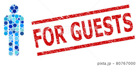 Distress For Guests Stamp Seal and Man Mosaic of Round Dots Distress For Guests Stamp Seal and Man Mosaic of Round Dots 80767000