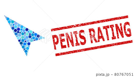 Grunge Penis Rating Stamp Print and Arrowhead Left-Up Mosaic of Rounded Dots Grunge Penis Rating Stamp Print and Arrowhead Left-Up Mosaic of Rounded Dots 80767051